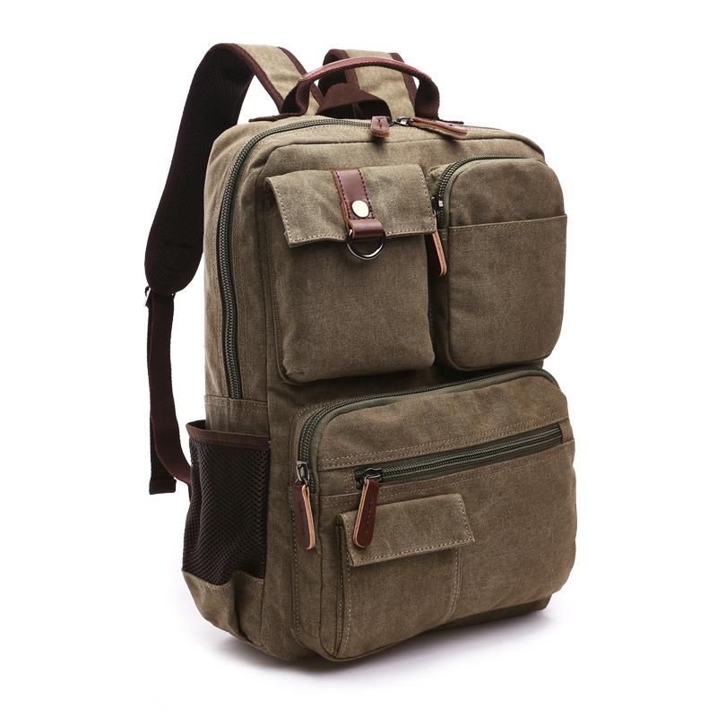 Retro Canvas Laptop Backpack For Students - Yososo Mart
