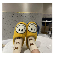 Load image into Gallery viewer, Unisex Smiley Face Fuzzy Slippers For Home And Indoors - Yososo Mart
