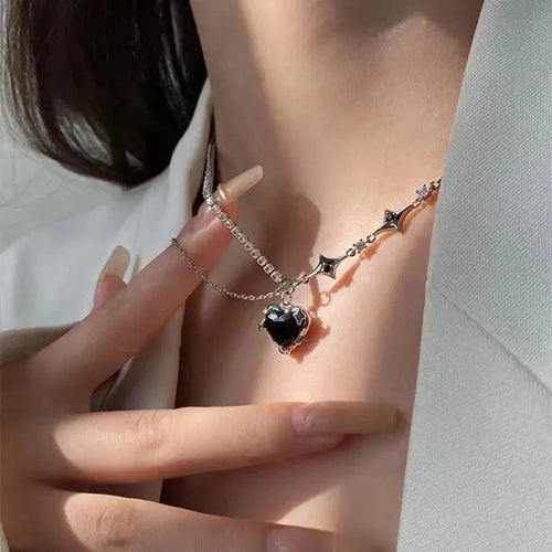 CrystalGlow™ - Crystal Necklace Heart Pendant Necklace - Quartz Crystal Shop-Yososo Mart