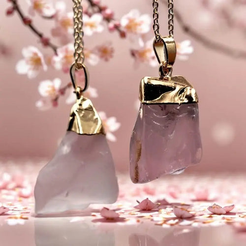 CrystalGlow™ - Natural Quartz Birthstone Necklace - Quartz Crystal Shop- Yososo Mart
