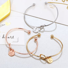 Load image into Gallery viewer, Alloy Initial Letter Bowknot Personalized Charm Bracelet Yososo Mart
