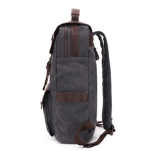 Load image into Gallery viewer, Vintage Leather And Canvas Backpack- College Students School Bookbag Yososo Mart
