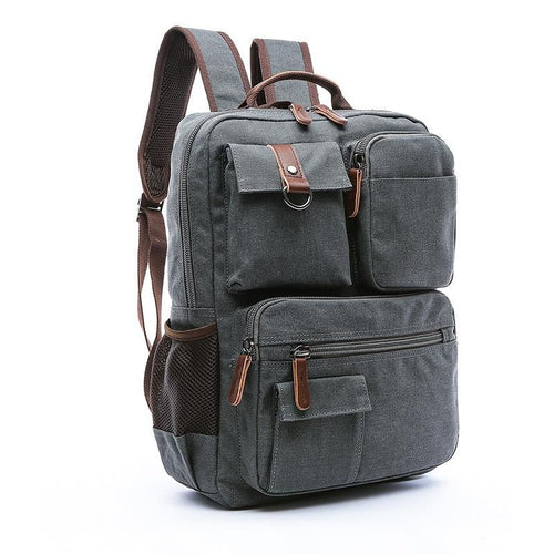 Retro Canvas Laptop Backpack For Students - Yososo Mart