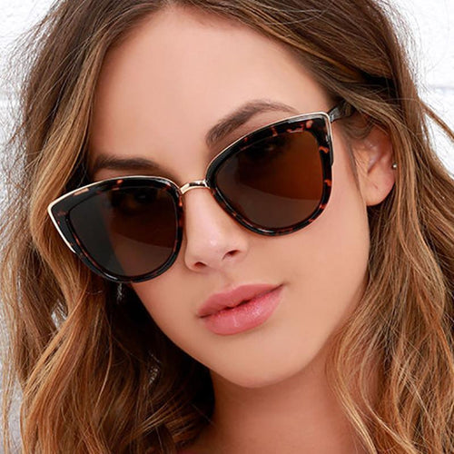 Cateye Sunglasses Vintage Gradient UV400 For Women Retro Eyewear - Yososo Mart