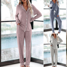 Carica l&#39;immagine nel visualizzatore di Gallery, Cozy Two-Piece Drawstring Loungewear Matching Pajama Sets Yososo Mart
