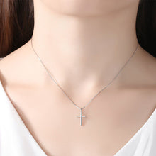 Lade das Bild in den Galerie-Viewer, Vintage 925 Sterling Silver Simple Cross Necklace Pendant For Women Yososo Mart
