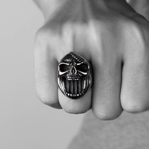 Skull Ring Bottle Opener (Steel) Punk Style - Yososo Mart